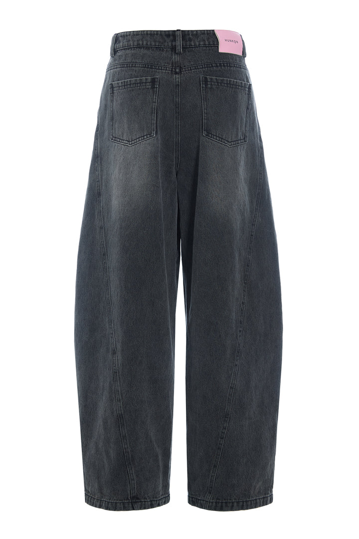 HUNKØN Renata Barrel Jeans Trousers Black