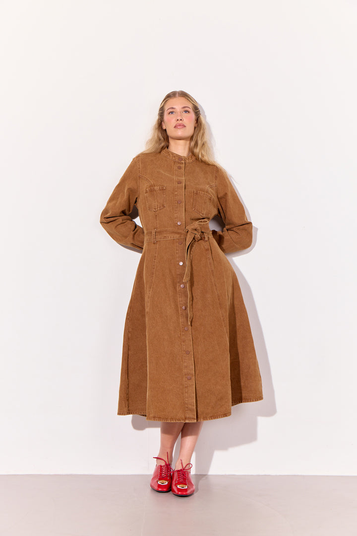 HUNKØN Renata Dress Dresses Brown