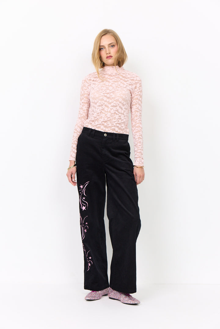 HUNKØN Rita Lace Blouse Blouses Dusty Rose