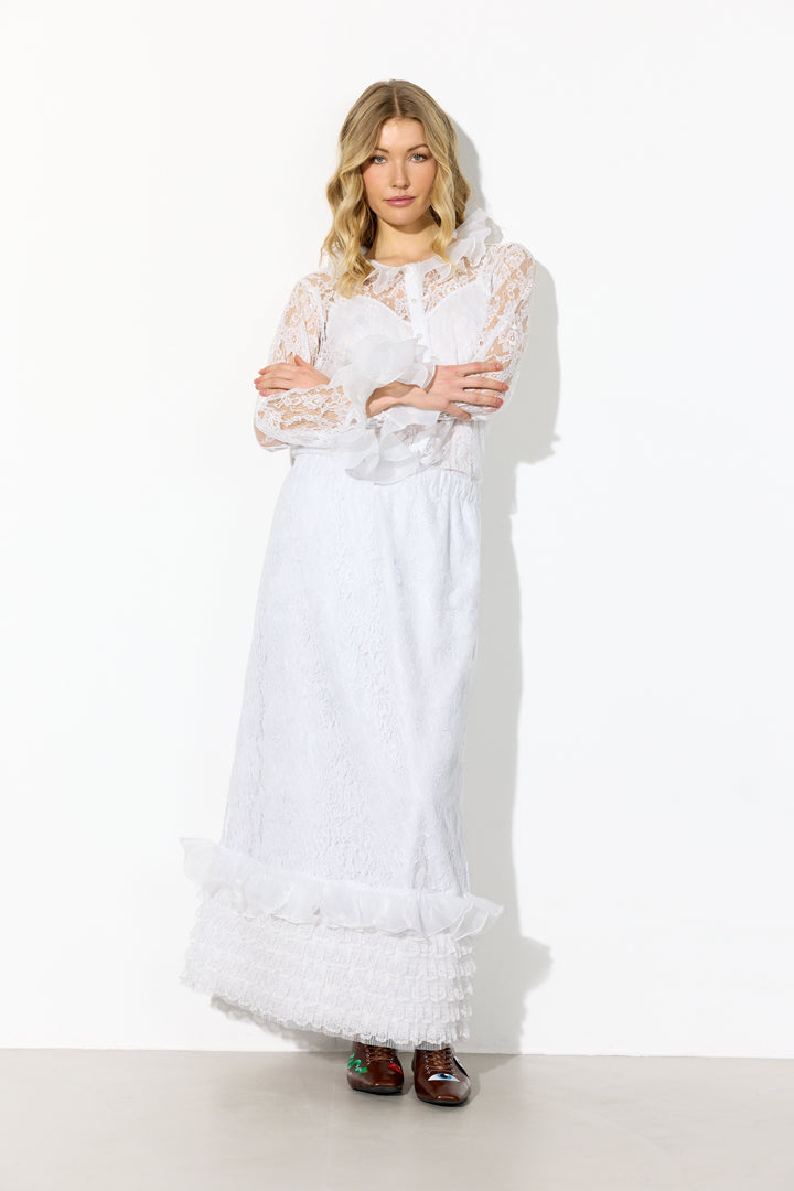 HUNKØN Rosanne skirt Skirts White