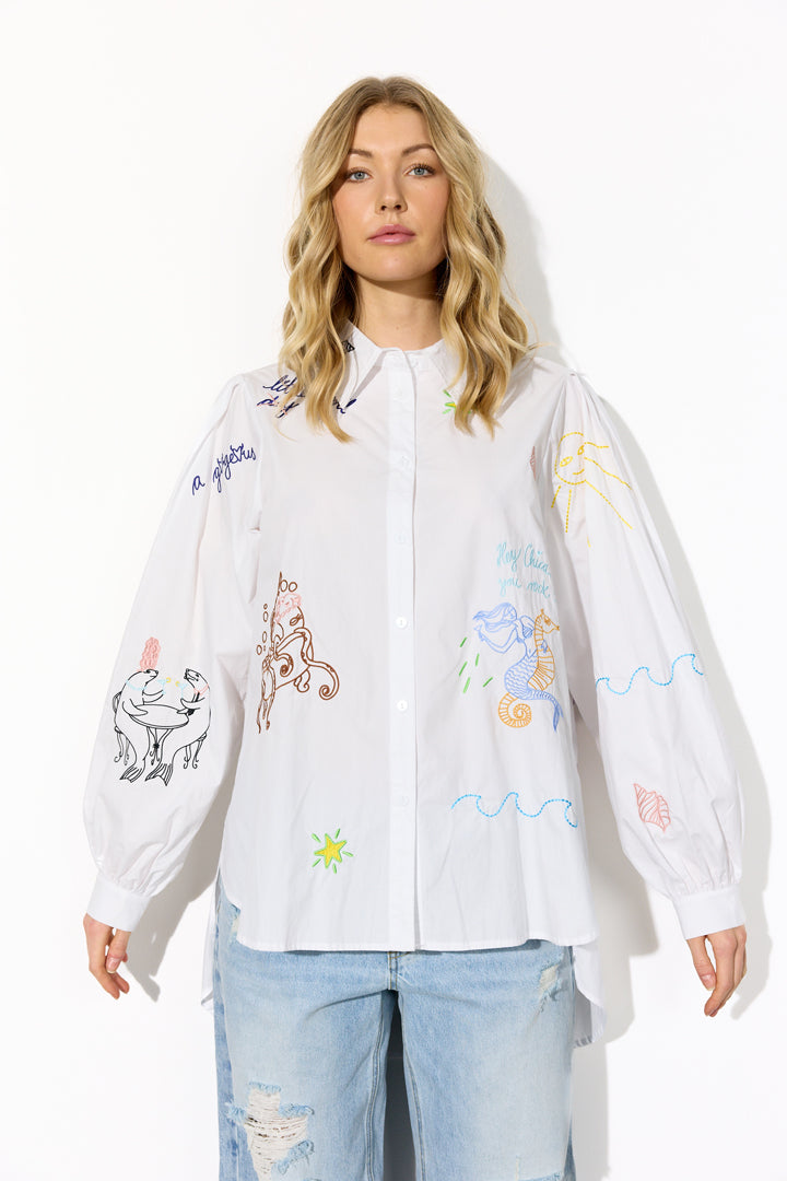 HUNKØN Sasha Shirt Shirts White
