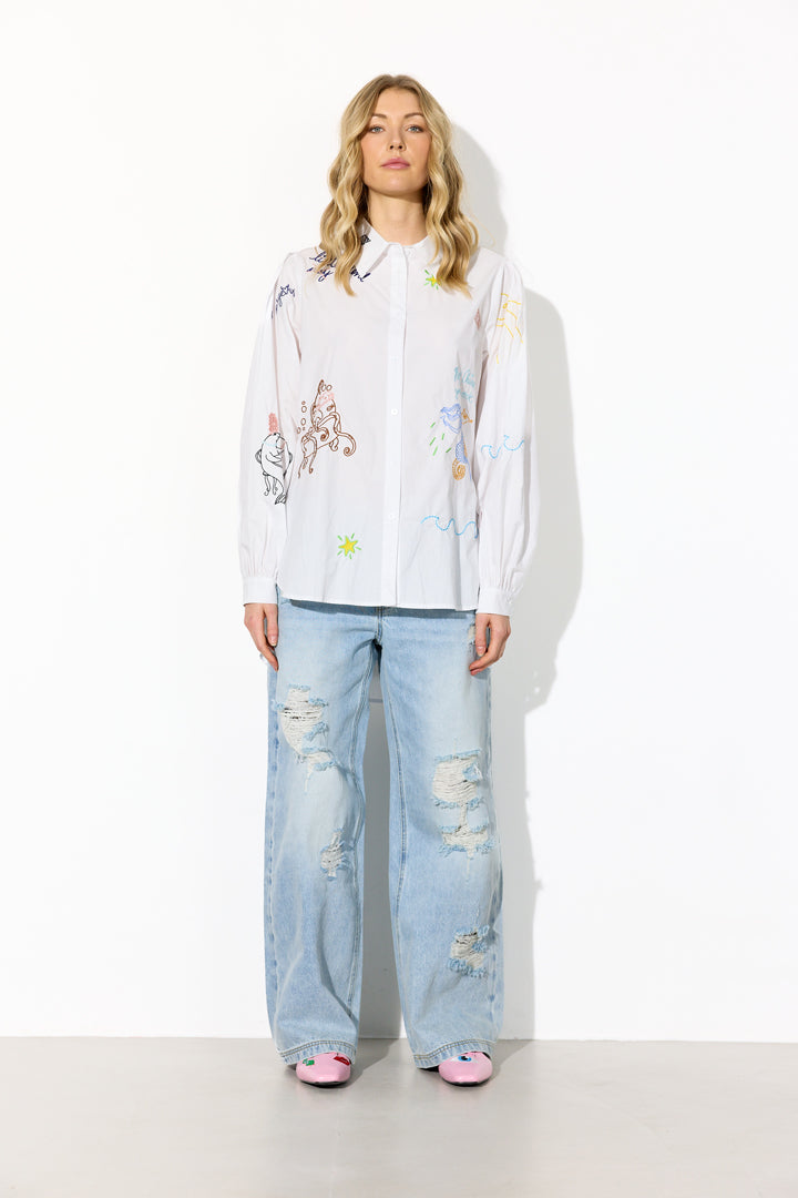 HUNKØN Sasha Shirt Shirts White