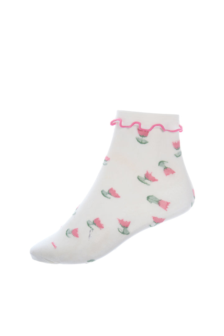 HUNKØN Senta Sheer Socks Accessories Tulips