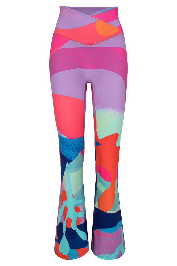 HUNKØN Toni Flared Leggings Leggings Under the Sea Art Print