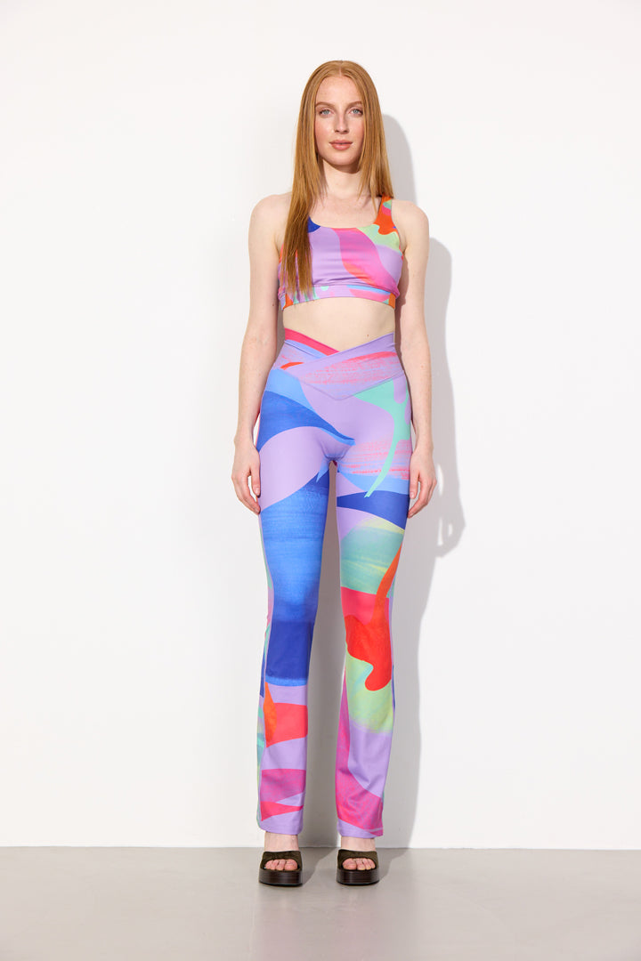 HUNKØN Toni Flared Leggings Leggings Under the Sea Art Print