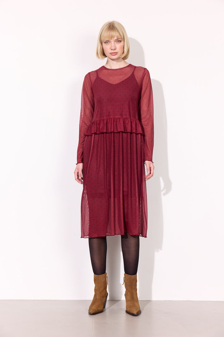 HUNKØN Tova Mesh Dress Dresses Zinfandel