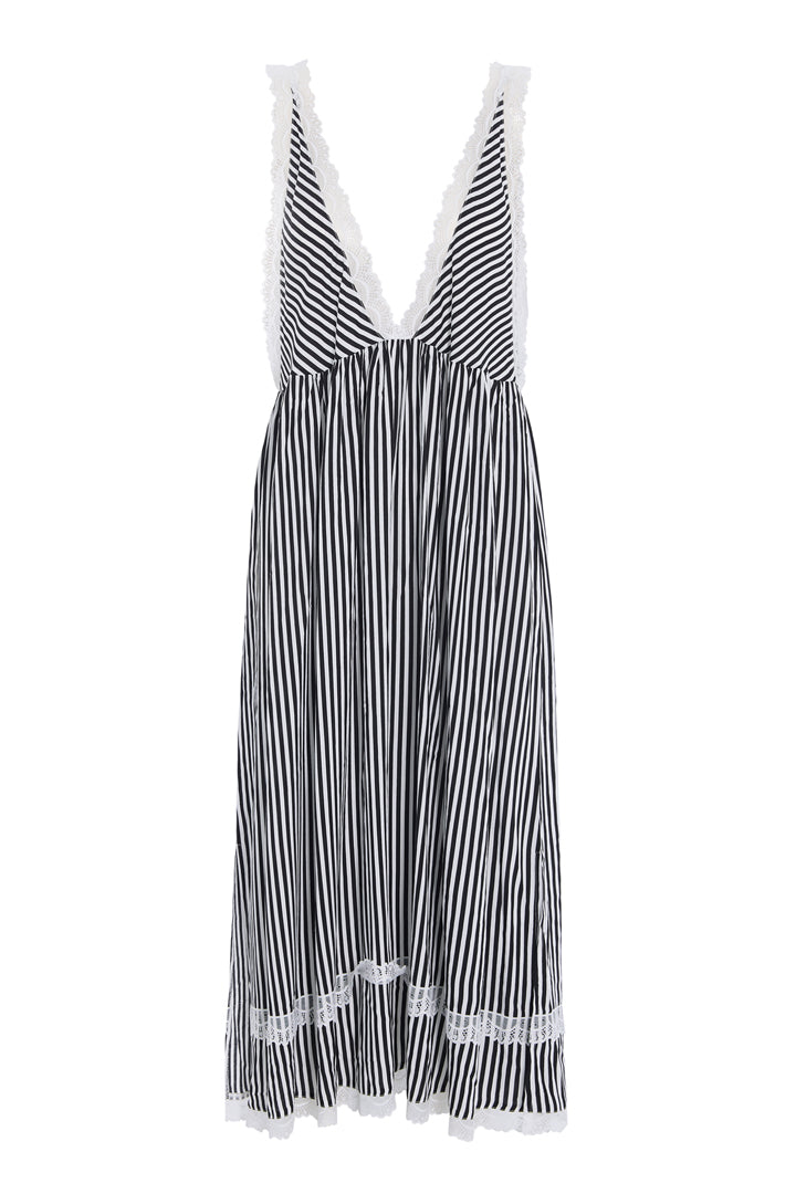 HUNKØN Vicky Dress Dresses Black Striped