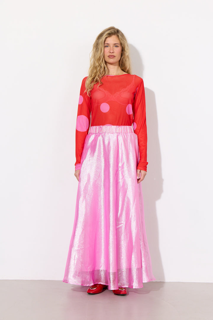 HUNKØN Zinnia Long Skirt Skirts Hot Pink