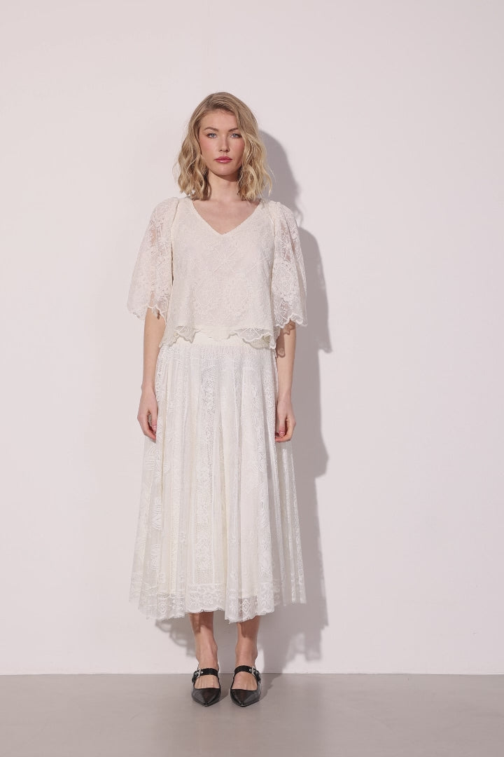 HUNKØN Stine Skirt Skirts Off White