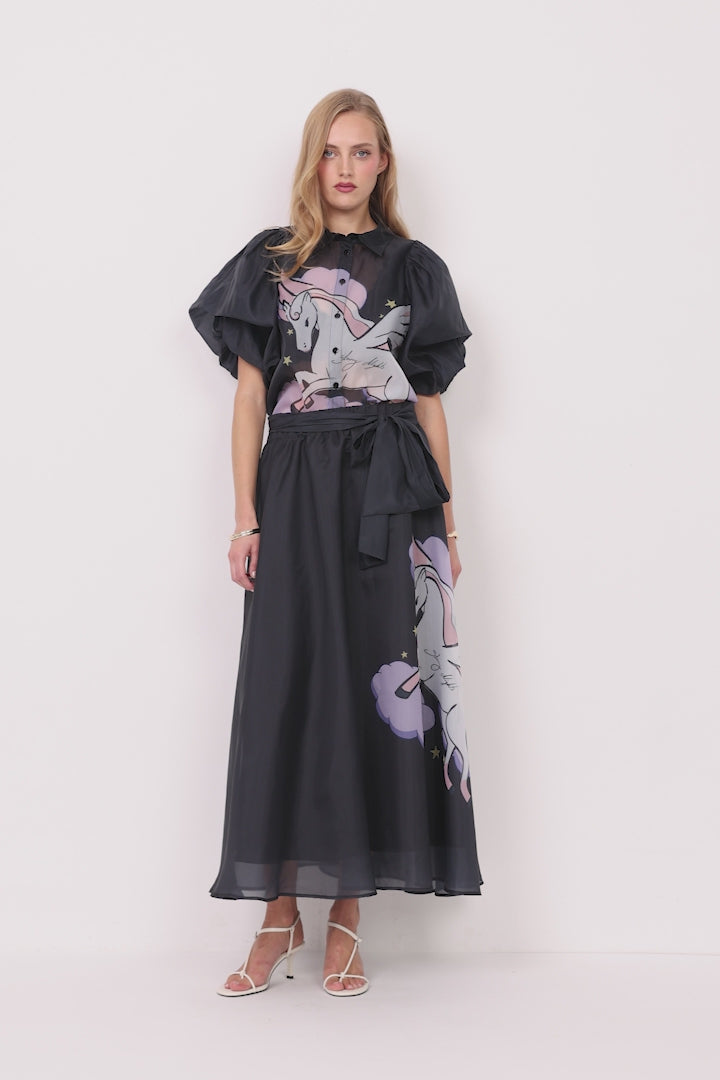 HUNKØN Pallas Shirt Shirts Black Pony