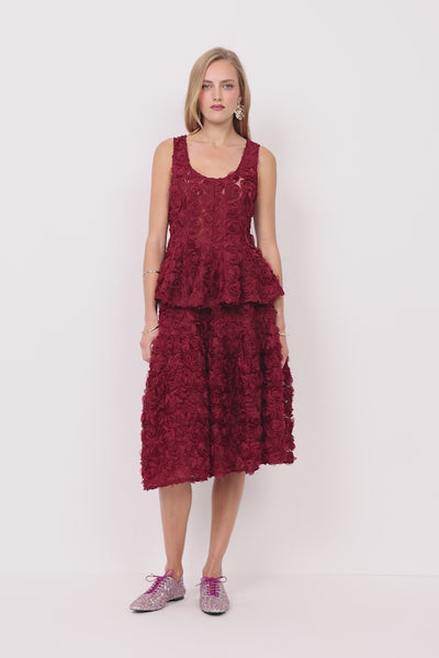 HUNKØN Marianne Skirt Skirts Burgundy