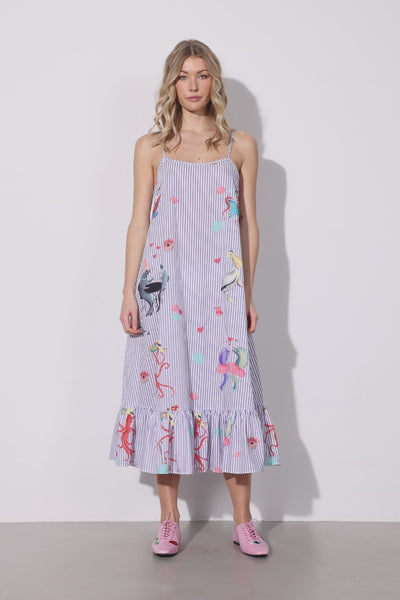 HUNKØN Nessie Dress Dresses Blue Ocean Art Print