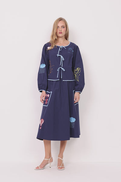 HUNKØN Nicole Skirt Skirts Navy