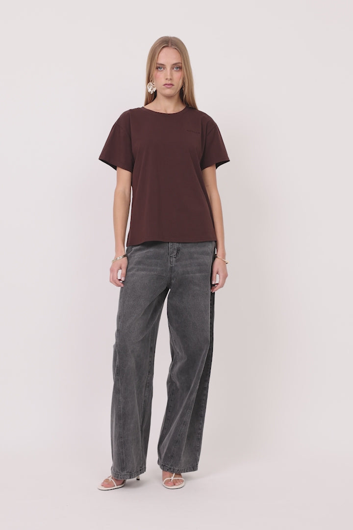 HUNKØN Renata Barrel Jeans Trousers Black