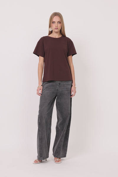 HUNKØN Renata Barrel Jeans Trousers Black