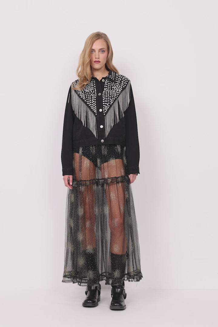 HUNKØN Priya Gem Jacket Jackets Black Denim