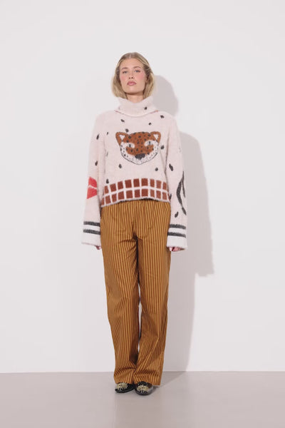 HUNKØN Kitti Knit Blouse Blouses Soft Leo